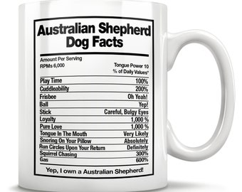 Australian Shepherd Dog Facts, Australian Shepherd Mug, Australian Shepherd Gift, Shepherd Mom Mug, Shepherd Dad Mug, Australian Shepherd