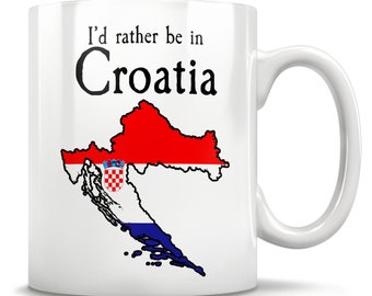 Kroatien-Geschenk, Kroatien-Becher, Karte von Kroatien, Kroatien-Stolz, Kroatien-Flagge, ich liebe Kroatien, kroatische Geschenk, Geschenk für Kroaten