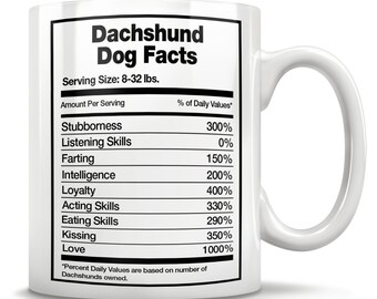 Datos del perro Dachshund, taza Dachshund, regalo Dachshund, taza de café Dachshund, mamá Dachshund, Wiener, Dachshund de pelo largo, regalo de perro salchicha