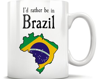 Regalo Brasile, tazza brasile, mappa del brasile, bandiera brasiliana, divertente regalo brasiliano, viaggio in brasile, amore brasile, regalo per brasiliano