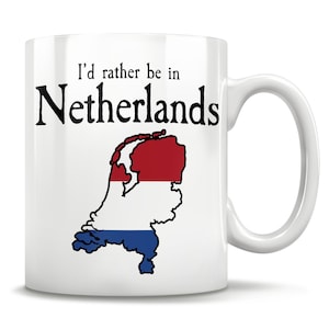 Cadeau néerlandais, tasse néerlandaise, tasse néerlandaise, carte néerlandaise, drapeau néerlandais, fierté néerlandaise, ami néerlandais, j'aime les Pays-Bas