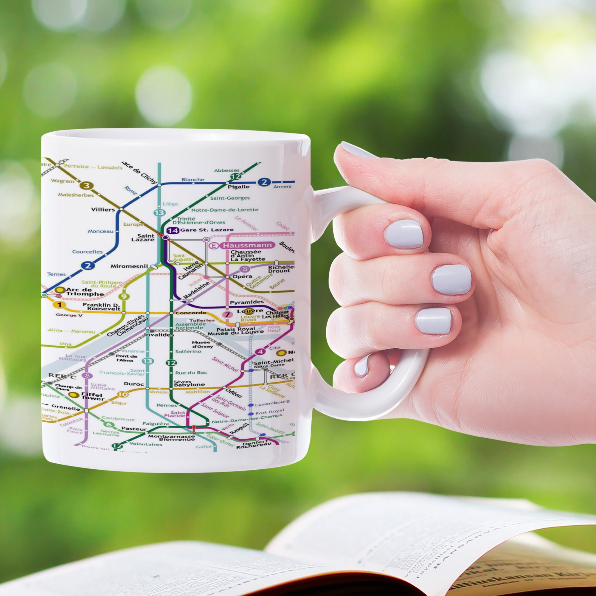 Paris Metro Map Coffee Mug Paris Mug France Mug Paris 