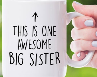 Big Sister Gifts, Big Sister Mug, Worlds Best Sister Mug, Birthday Gift Idea, Gift From Little Sister Or Sister, Christmas Gift Idea