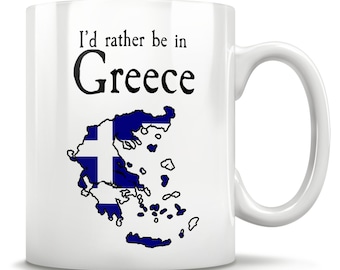 Greece Gift, Greece Mug, Greece Pride, Greece Gift Idea, Greece Map, Greece Travel, Gift For Greek, Greek Cup, Funny Greece