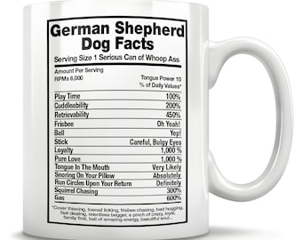 German Shepherd Dog Facts, German Shepherd Mug, German Shepherd Gift, Shepherd Mom Mug, Shepherd Dad Mug, German Shepherd Cup