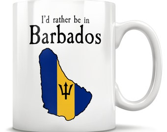 Barbados Gift, Barbados Mug, Barbados Keepsake, Barbados Souvenir, Barbados Map, Barbados Island, Barbados Flag, Bajan Gift
