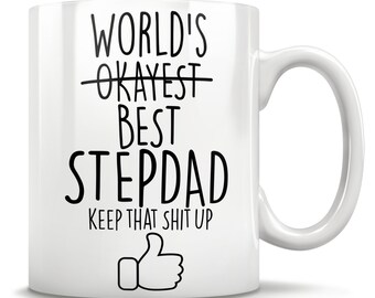 Funny stepdad gift, stepdad gifts, stepdad mug, bonus dad, second dad gift, father's day gift, stepdad birthday gift, stepdad christmas gift
