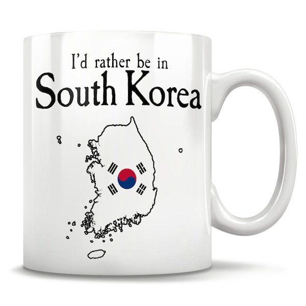 South Korea Map Mug Etsy