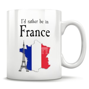 Frankreich-Geschenk, französischer Becher, Paris-Becher, Francais-Becher, Tour De France-Geschenk, Annecy Frankreich, Frankreich-Karte, einzigartiges französisches Geschenk, Bonjour-Becher