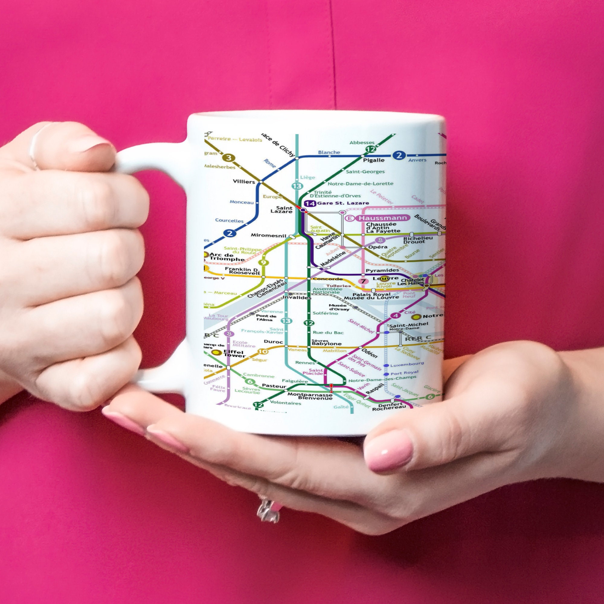 Paris Metro Map Coffee Mug Paris Mug France Mug Paris 