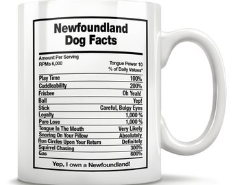 Newfoundland Dog Facts, Newfoundland Gift, Newfoundland Mug, Newfoundland Cup, Newfie Mug, Newfoundland Mom, Newfoundland Owner