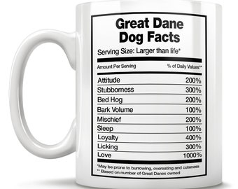 Great Dane Dog Facts, Great Dane Gift, Great Dane Mug, Great Dane Cup, Great Dane Lover, Gift Idea Dog Owner, Funny Dog Mugs, Great Dane Mom