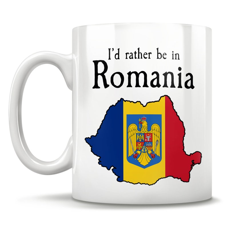 Romania Gift Romanian Mug Romania Map Romania Flag Perfect Etsy