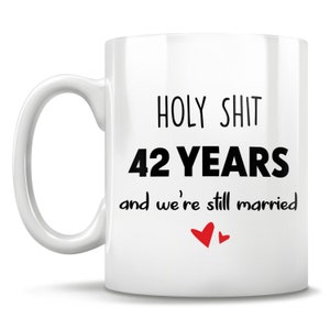 42nd Anniversary, 42nd Anniversary Gift, 42 Anniversary, 42nd Wedding Anniversary, 42 Year Anniversary, Funny Gift, Gift For Him Or Her image 2