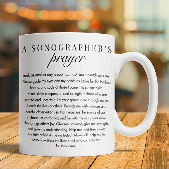 Sonographer Coffee Mug Gift, Sonographer's Prayer - Etsy