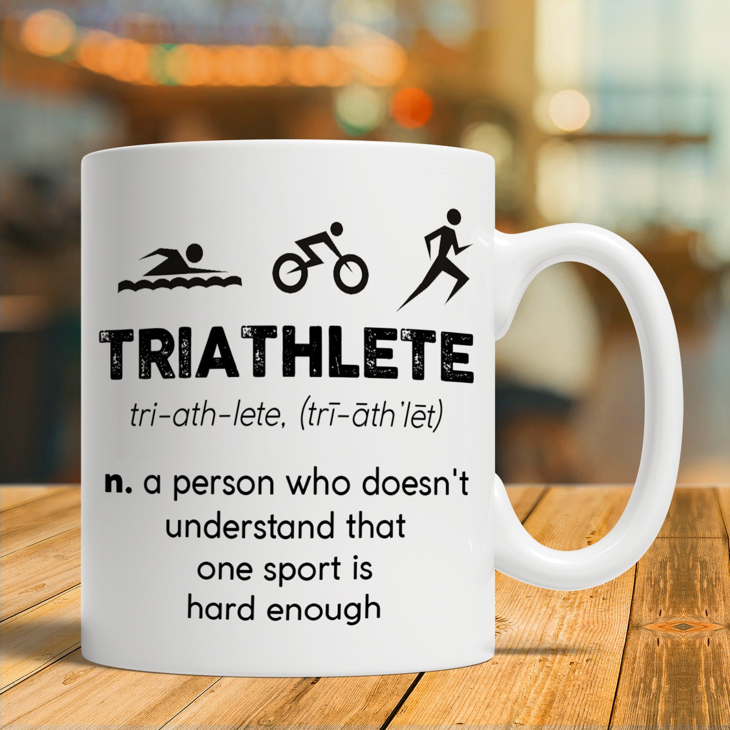 Triathlon Gift Triathlon Mug Triathlon Coffee Cup Etsy