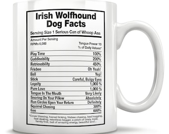 Ierse Wolfshond Hond Feiten, Ierse Wolfshond Cadeau, Ierse Wolfshond Mok, Ierse Wolfshond Cup, Verjaardagscadeau, Ik hou van Wolfshond