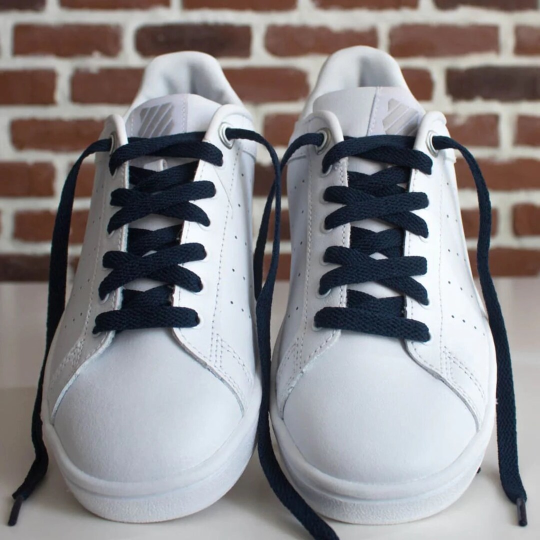 Flat Navy Blue Shoelaces Basic Laces Original Laces for Sneakers and