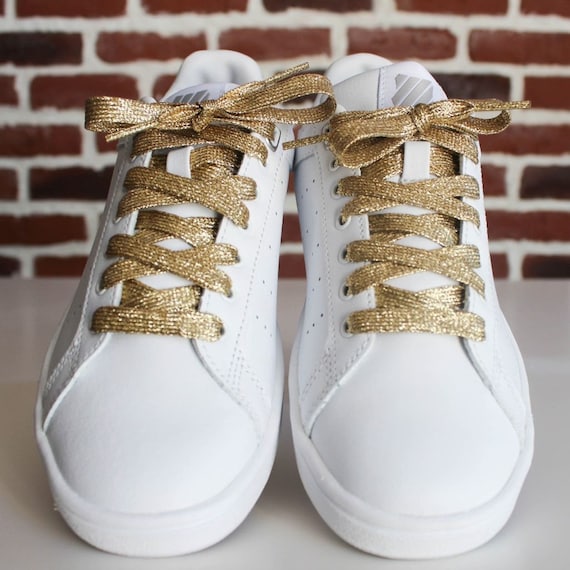 gold glitter shoelaces