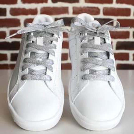 Silver Glitter laces Shoelaces original 
