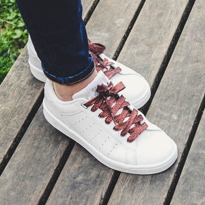 Glittery Copper Brown Shoelaces - Shiny - Original shoelaces for sneakers and shoes - Trendy shoelaces - Gift - Shoelaces