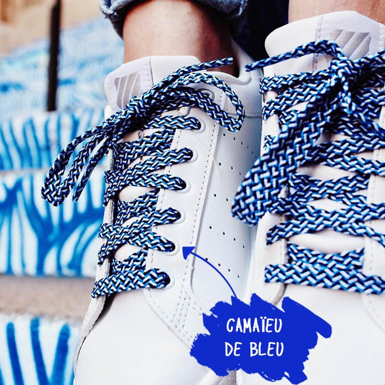 Lacets Originaux Fun Shoelaces Lacets Bleu marine Etsy