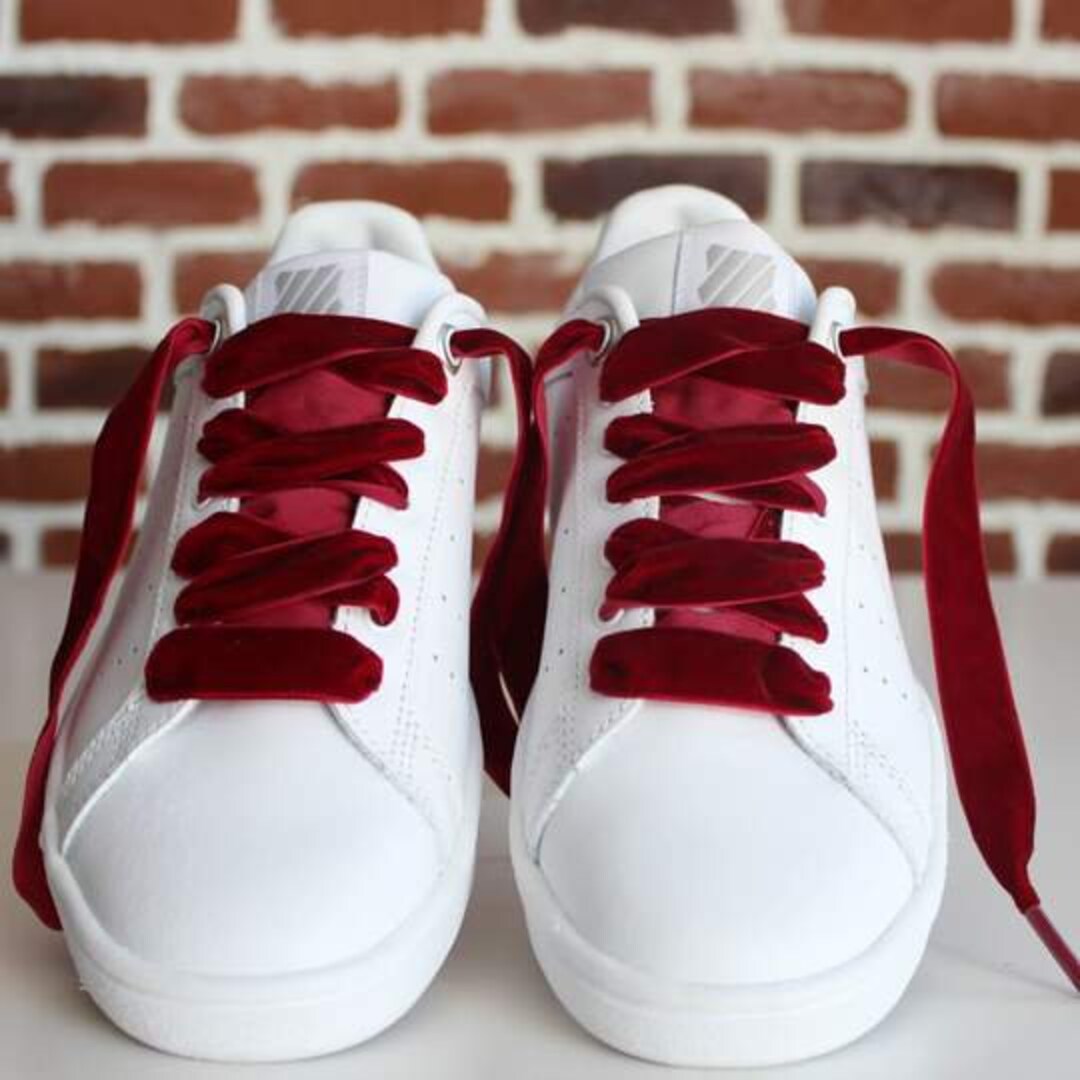 Red Velvet Shoelaces Vintage Velvet Shoelaces Original Etsy