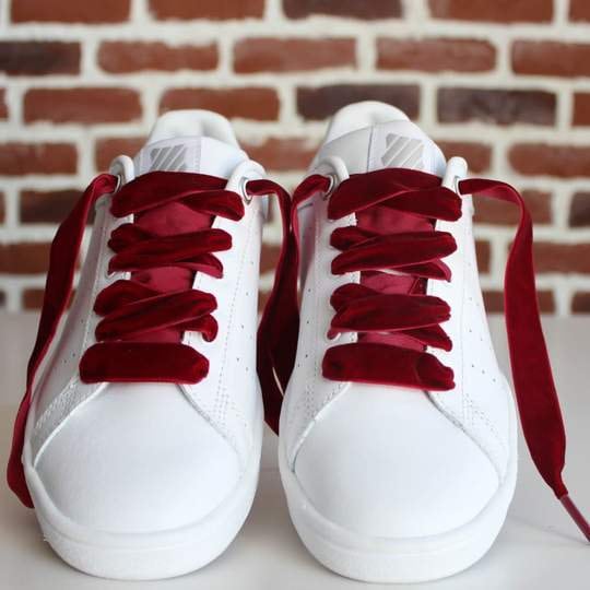 Red Velvet Shoelaces Vintage Velvet Shoelaces Original Etsy