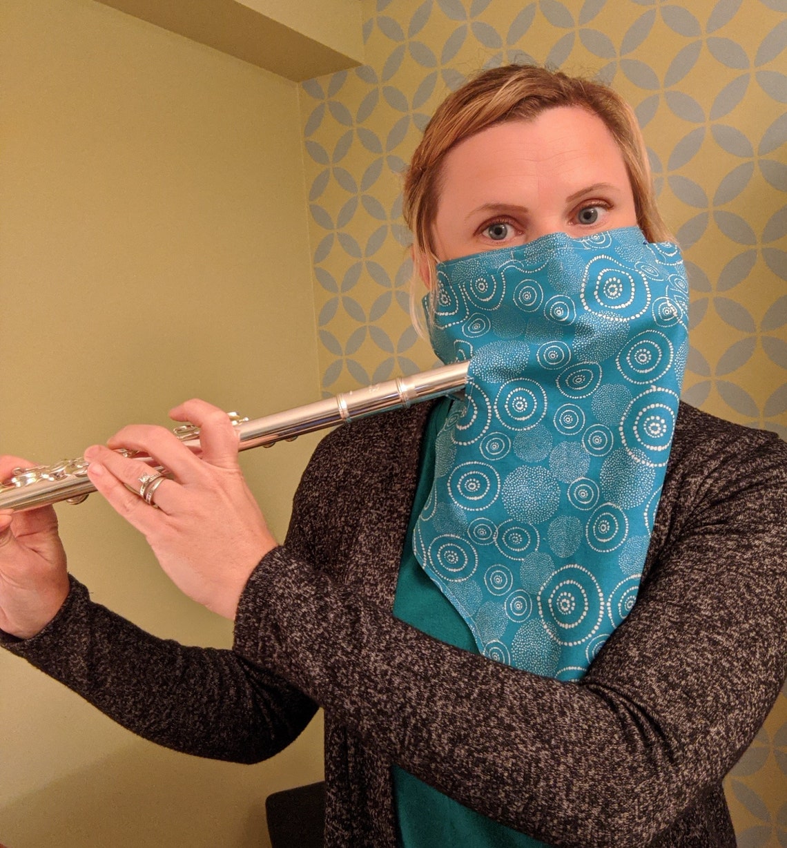 Flute Mask Pattern and Tutorial for Flutists Digital Etsy