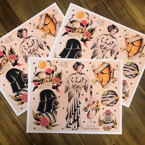 HOPE Traditional Tattoo Flash Sheet