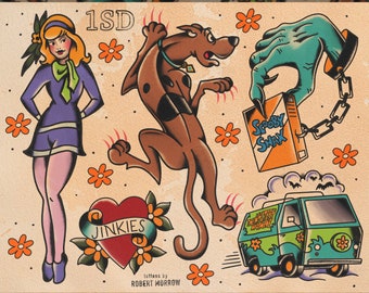 WHERE ARE YOU?! Tattoo Flash Sheet