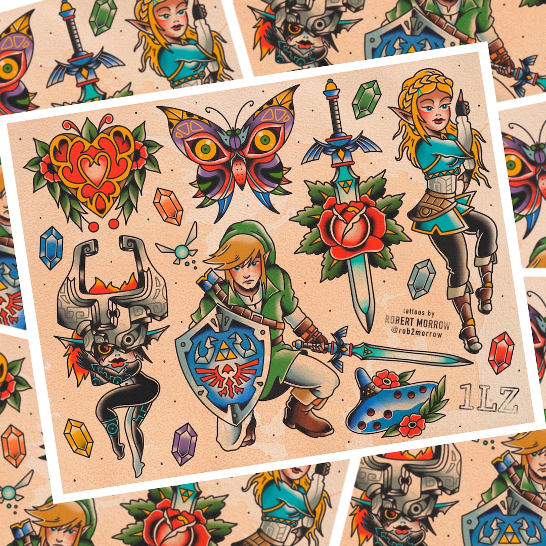 LEGEND Traditional Tattoo Flash Sheet - Etsy