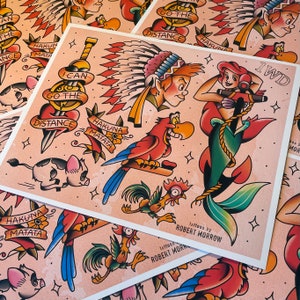 SAILOR WALT (VOL. 1) Traditional Tattoo Flash Sheet