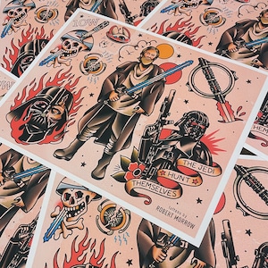 BEN Traditional Tattoo Flash Sheet