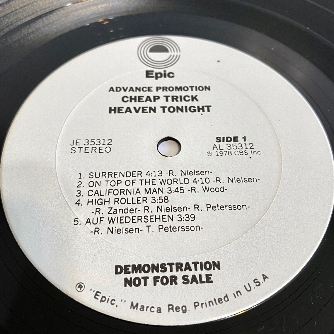 Vintage Vinyl Cheap Trick Heaven Tonight 1978 Advance Etsy