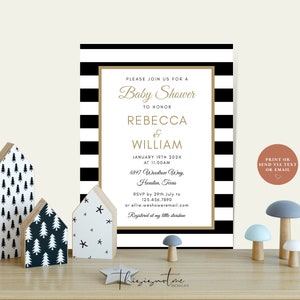 Modern Gender Neutral Baby Shower Invitation Template (Digital Download) 画像 5