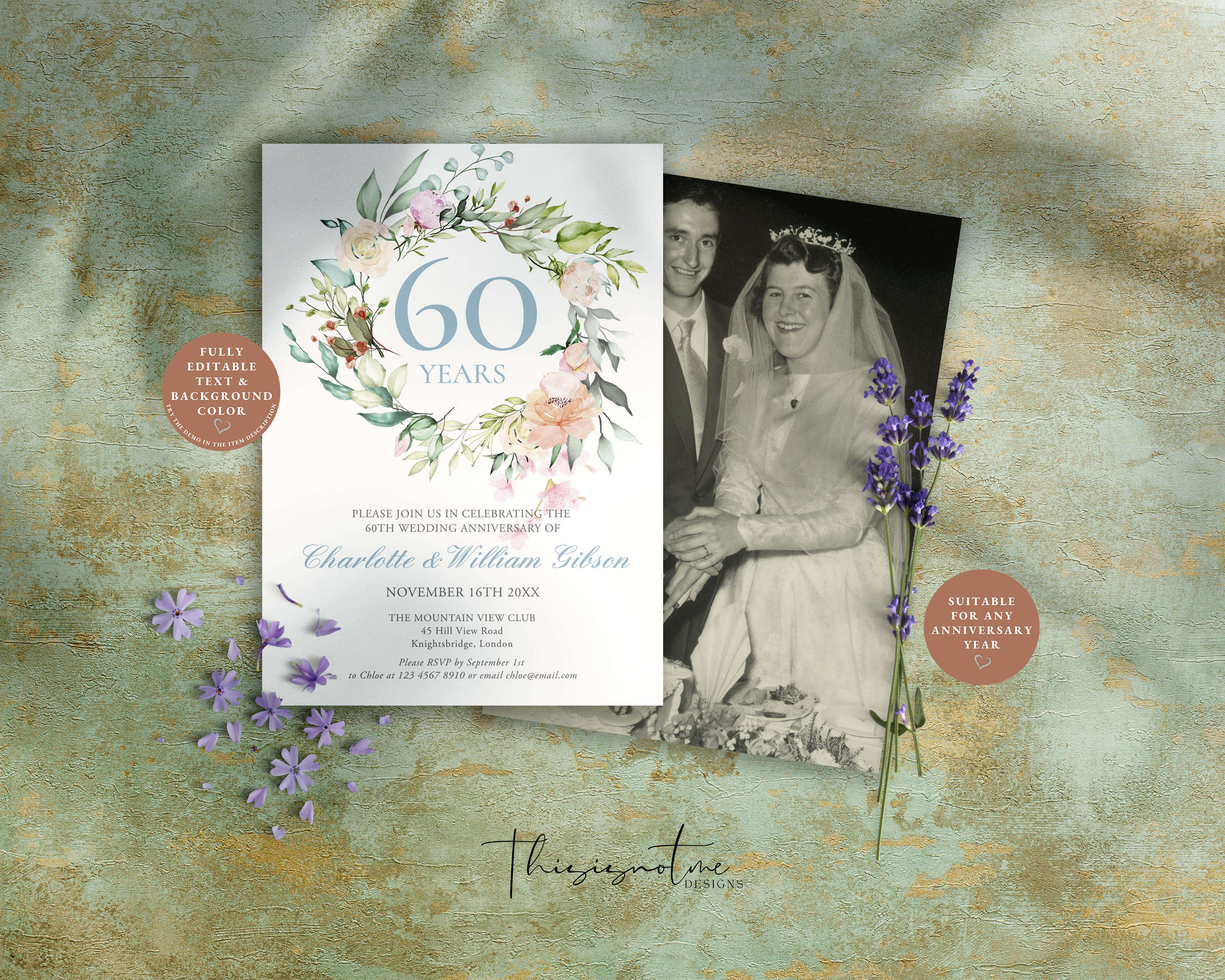 60th wedding anniversary color 60 photos