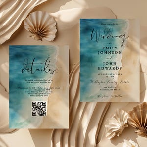 beach wedding dress code invitation Wedding Guest Attire Card Mood Board Wedding Color Palette Beach Wedding Boho Beach Themed Wedding Ideas Beach Party Guest Dress Code Insert