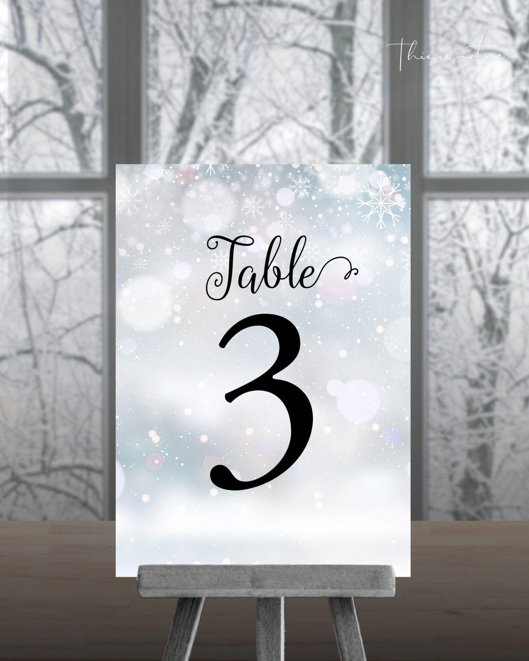 Winter Snowflake Table Numbers Template: Wedding, Engagemnt, Rehearsal ...