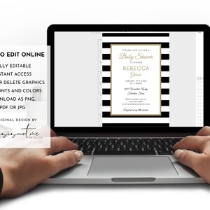 Modern Gender Neutral Baby Shower Invitation Template (Digital Download) 画像 8