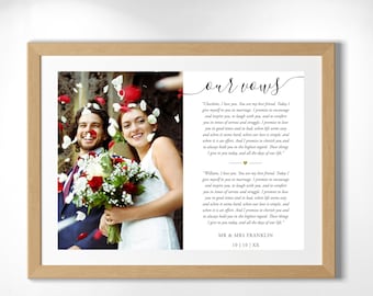 Plantilla de votos matrimoniales, regalo de aniversario (descarga digital)