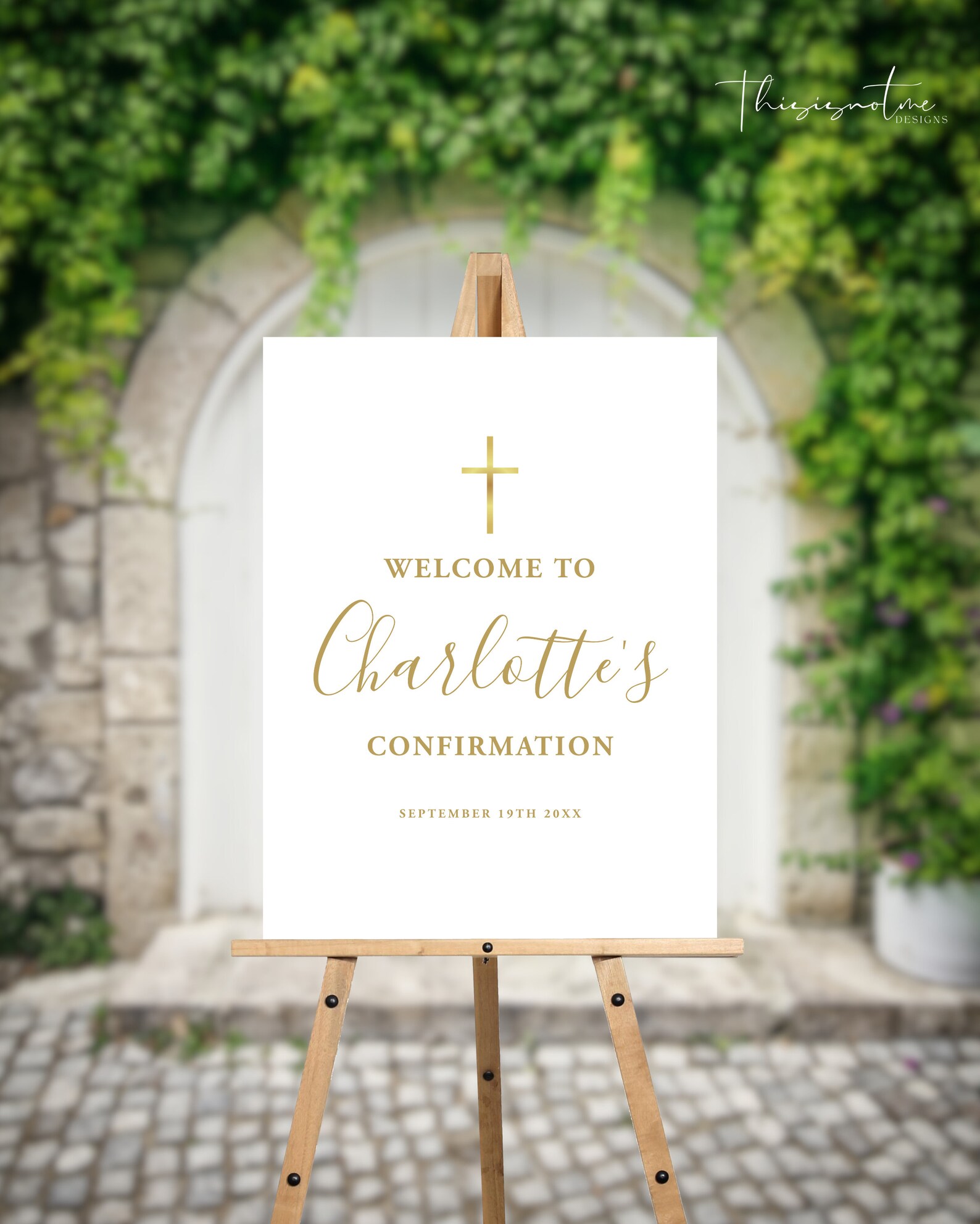 Confirmation Welcome Sign Template, Simple, Modern Confirmation Sign ...