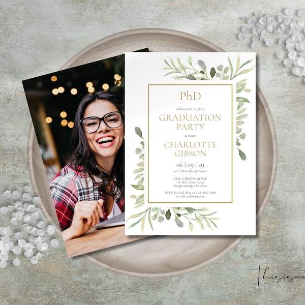 Graduation Party Phd Invitation Template Etsy Graduation Party Phd Invitation Template Etsy