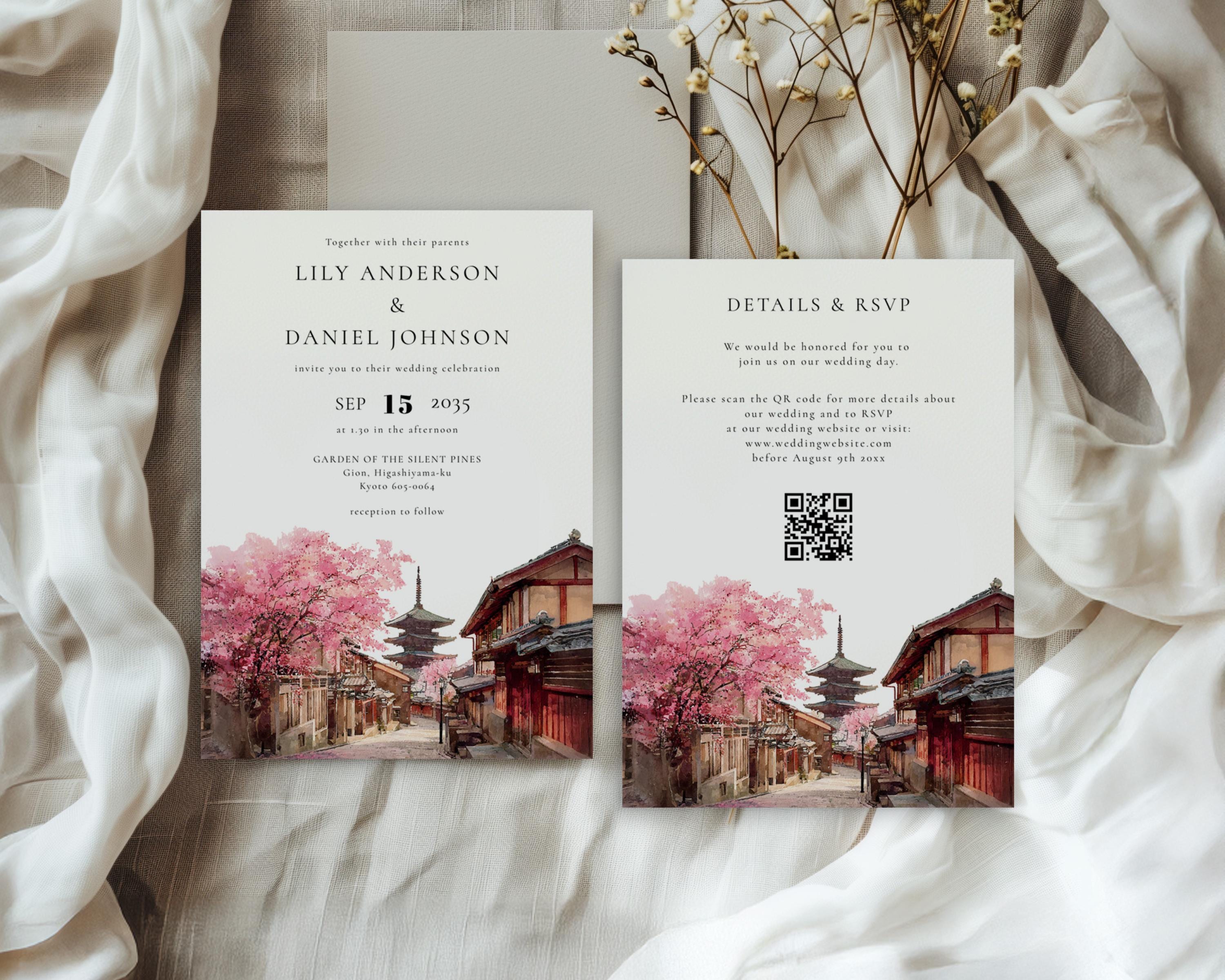 Japanese Wedding Invitations - Etsy, image size:3000x2400