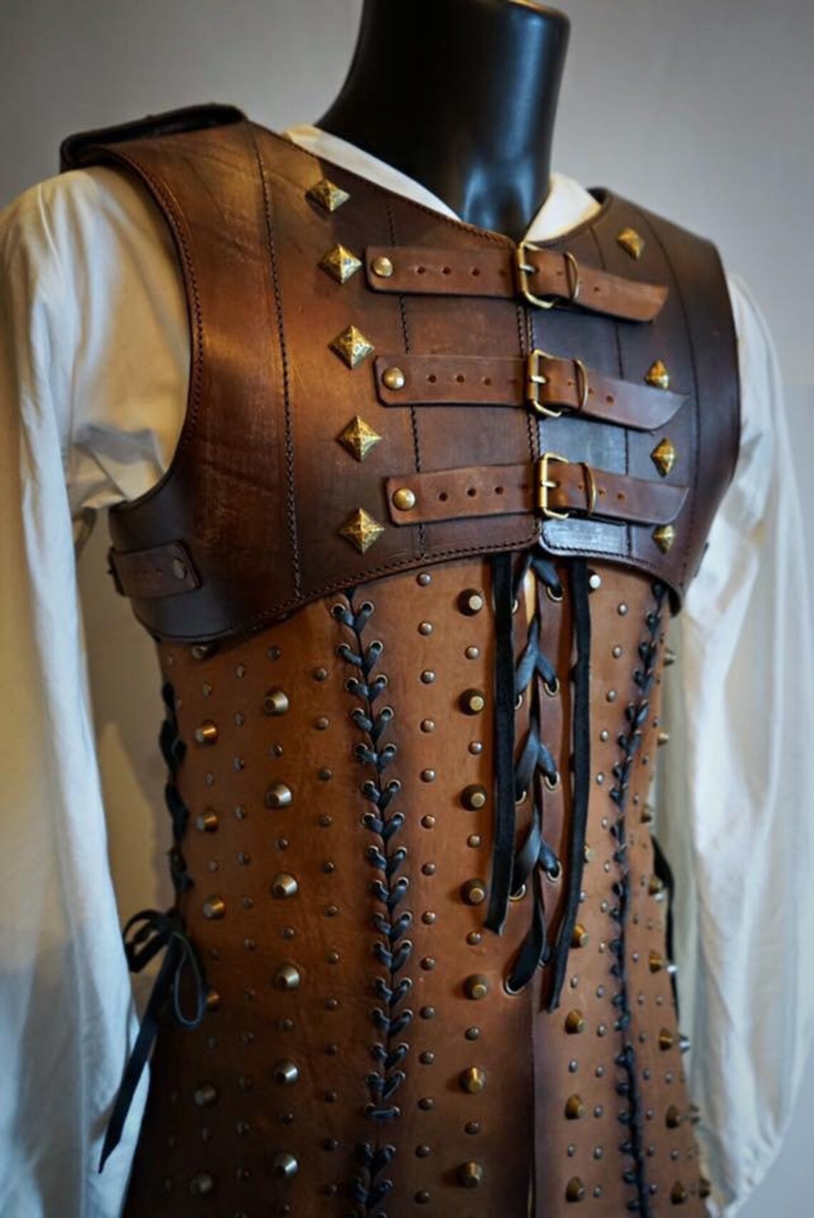 Studded leather armor Etsy