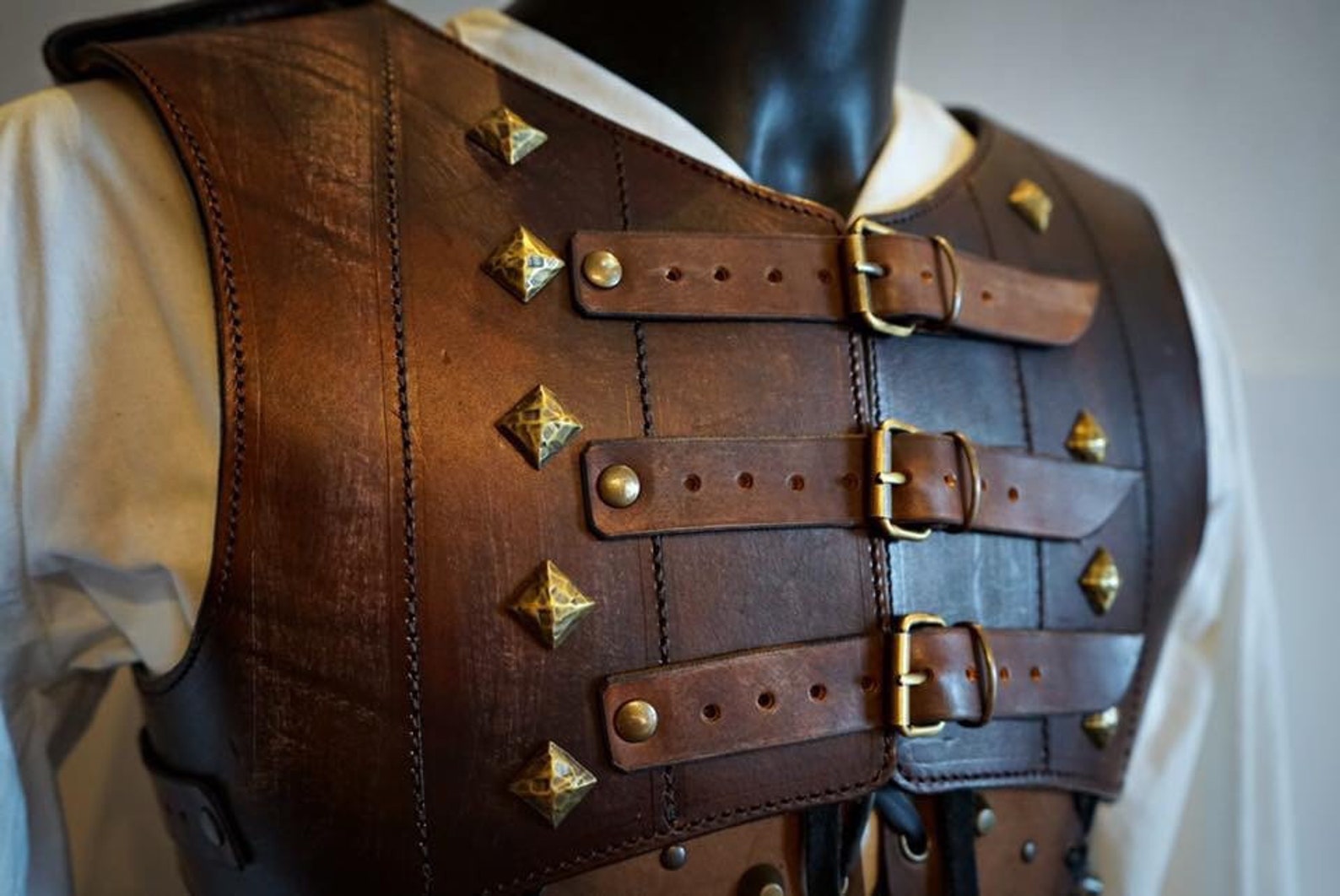 Studded leather armor Etsy