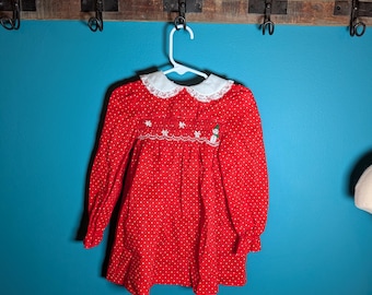 Vintage Anavini Holiday Dress: Hand Smocked Heirloom, Size 3T - Etsy