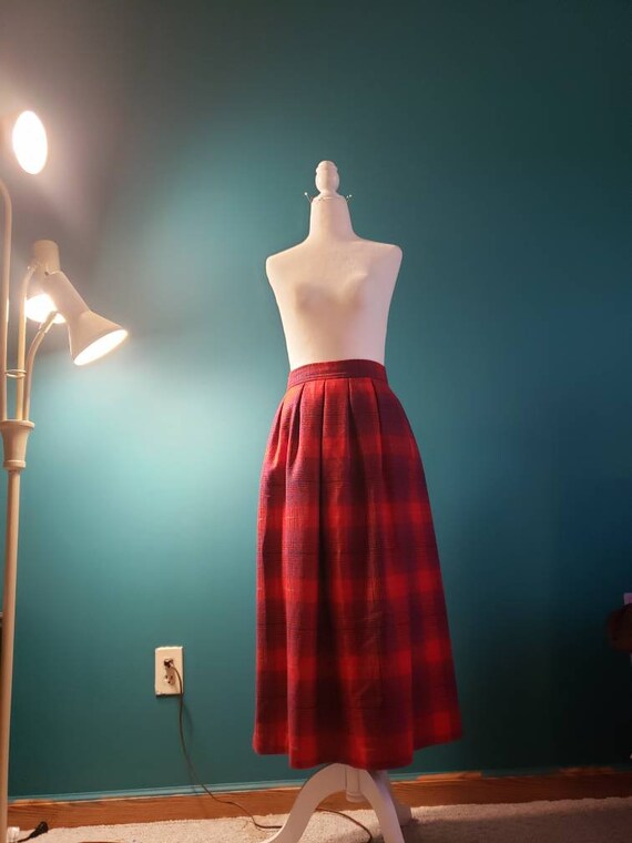 Vintage pendleton skirt, vintage wool skirt, vinta