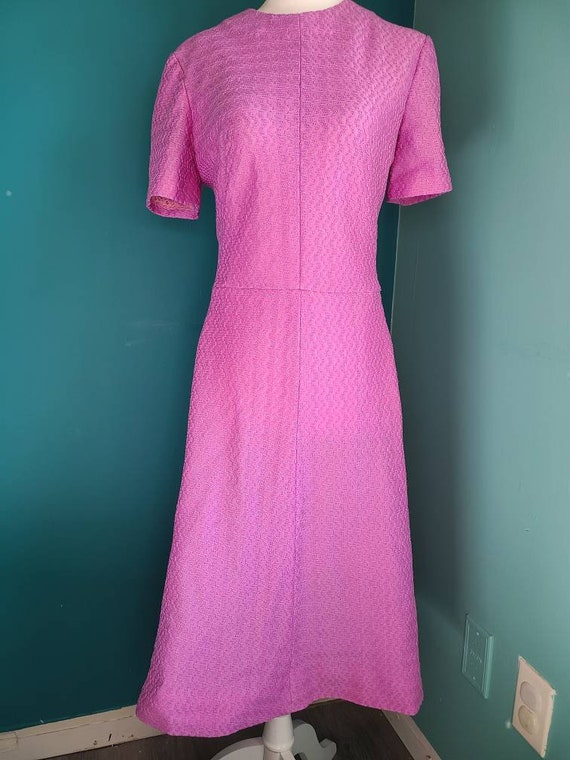 Size medium/ 1960s mod dress, lilac, lavender, a … - image 1