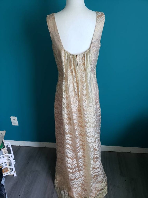 1960s evening gown, gold dress, lurex dress, 60s … - image 2